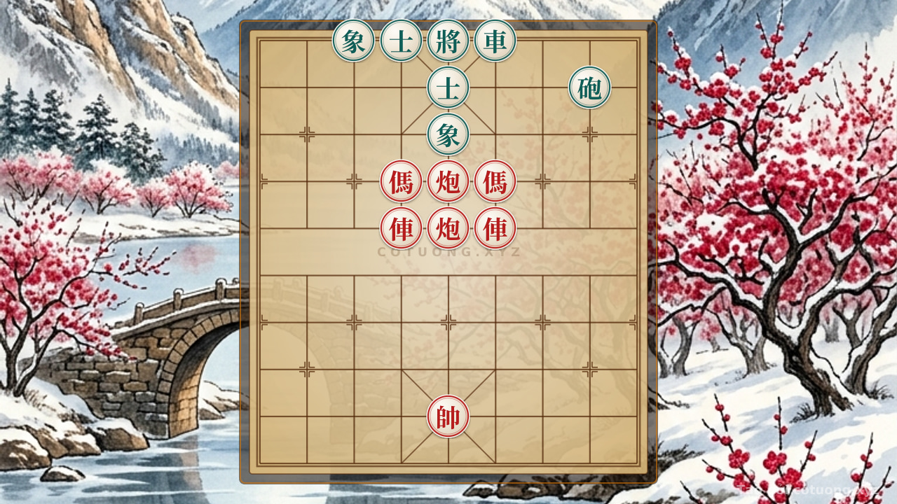 Thế cờ: Xiangqi Online: Unexpected Counterattack from Defensive Position - Trickery Tactics Using Double Horses & Empty Cannons — Cờ Tướng Online