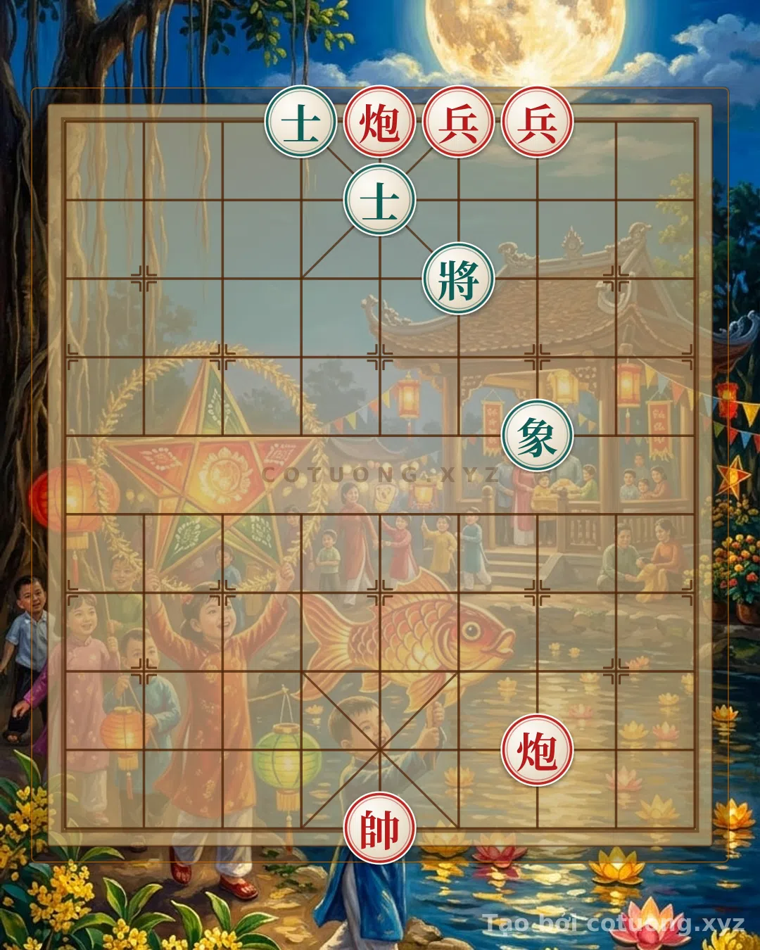Thế cờ: Cạm Bẫy Đen Thần: Pháo Đỏ Lộ 5 Hàng 10 - Bí Kíp Chết Người Cho Người Chơi Cờ Tướng — Cờ Tướng Online