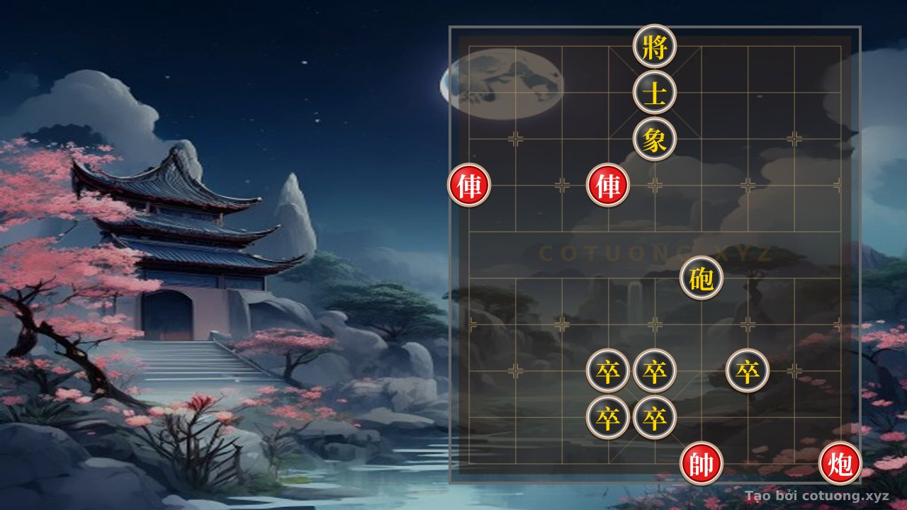 Thế cờ: Masterstroke: How 2 Red Cannons Crush Black's 5-Piece Fortress - A Classic Xiangqi Strategy You've Never Seen! — Cờ Tướng Online