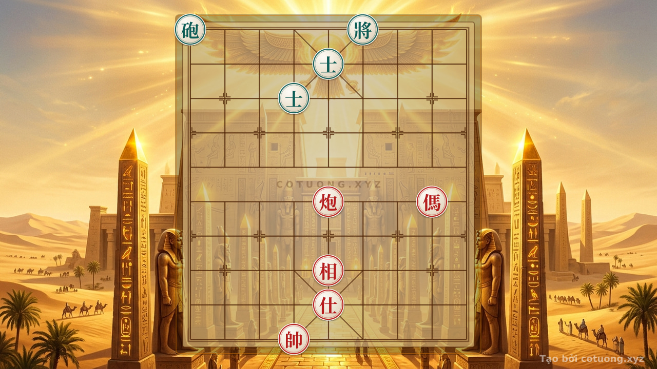 Thế cờ: Red Cannon Empty Wing: Tactical Strike from the Fifth Rank — Cờ Tướng Online