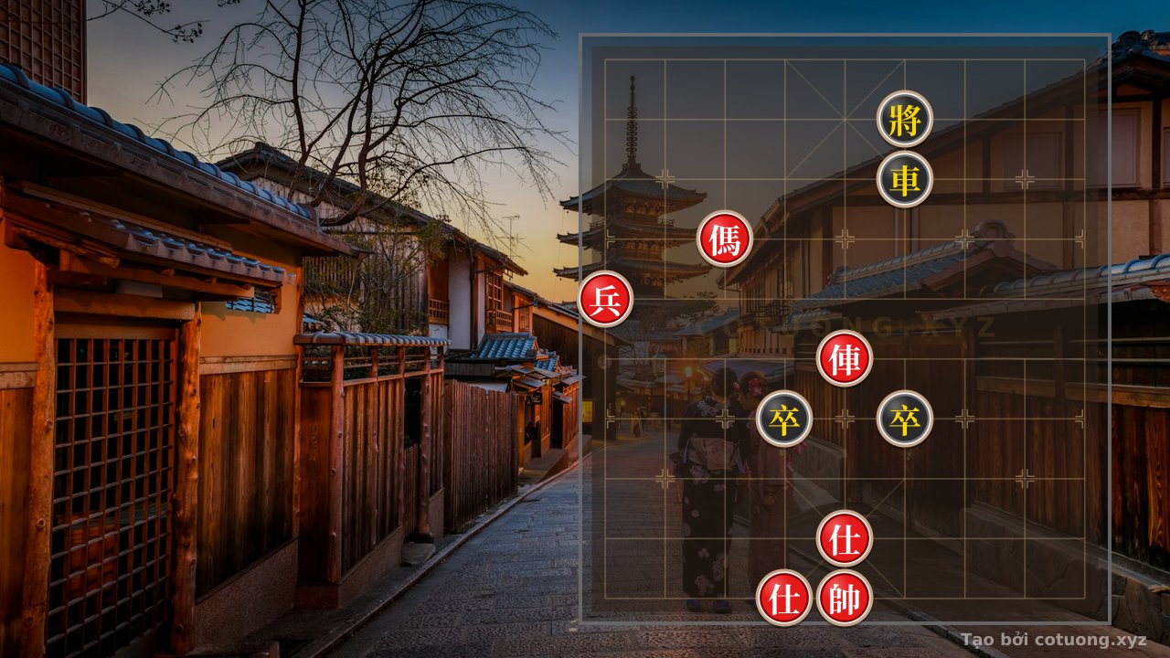 Thế cờ: Red General's Heavy Attack: Black Chariot at 6-8 Under Threat, How to Defend? — Cờ Tướng Online
