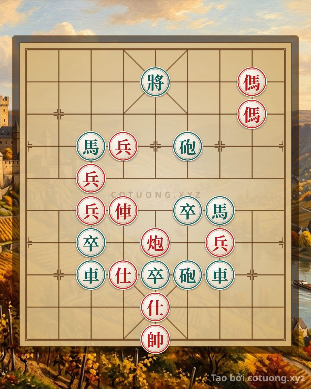 Challenge: Xiangqi Mastery: When 2 Rooks, 2 Cannons, and 4 Pawns Defeat 2 Rooks, 2 Cannons, and 3 Pawns - Can you solve it?