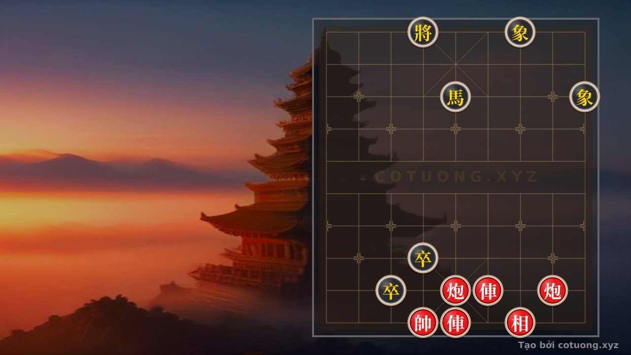 Thế cờ: Xiangqi Super Difficult: Red Advantage with Cannons and Chariots, Black Must Defend Firmly — Cờ Tướng Online
