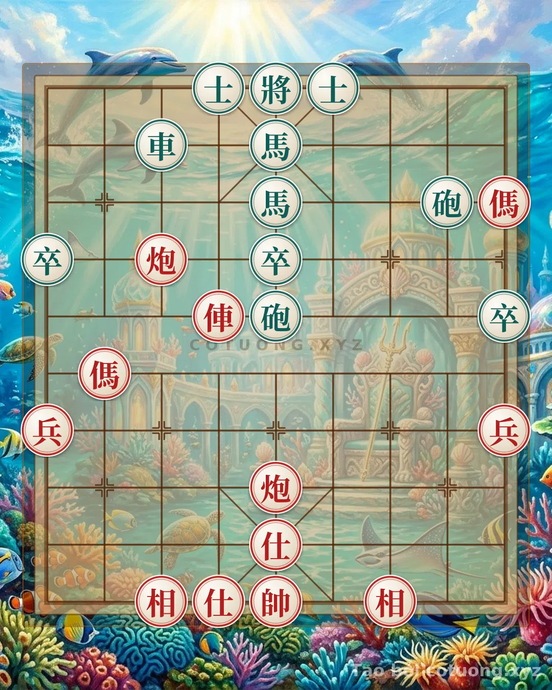 Thử Thách: Cờ Tướng Đỏ: Chiến Thuật 'Song Mã Giao Chân' và Bẫy Pháo Trống - Phòng Thủ Cần Kiên Nhẫn - Bạn có thể giải được?
