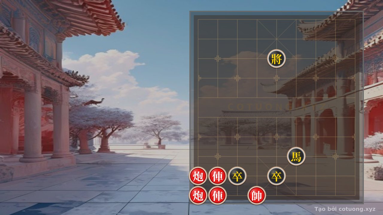 Thế cờ: Red 'Thunder Cannon' Strikes Black Pawn: A Chess Move Like a Half-Finished Song — Cờ Tướng Online
