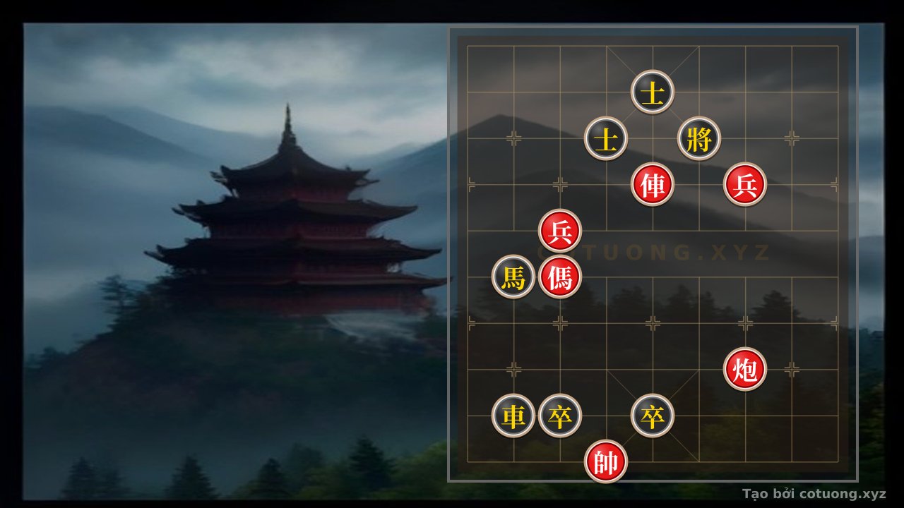 Thế cờ: Red General: The Art of Attacking the Black Chariot at 2/5 in Move 10 — Cờ Tướng Online
