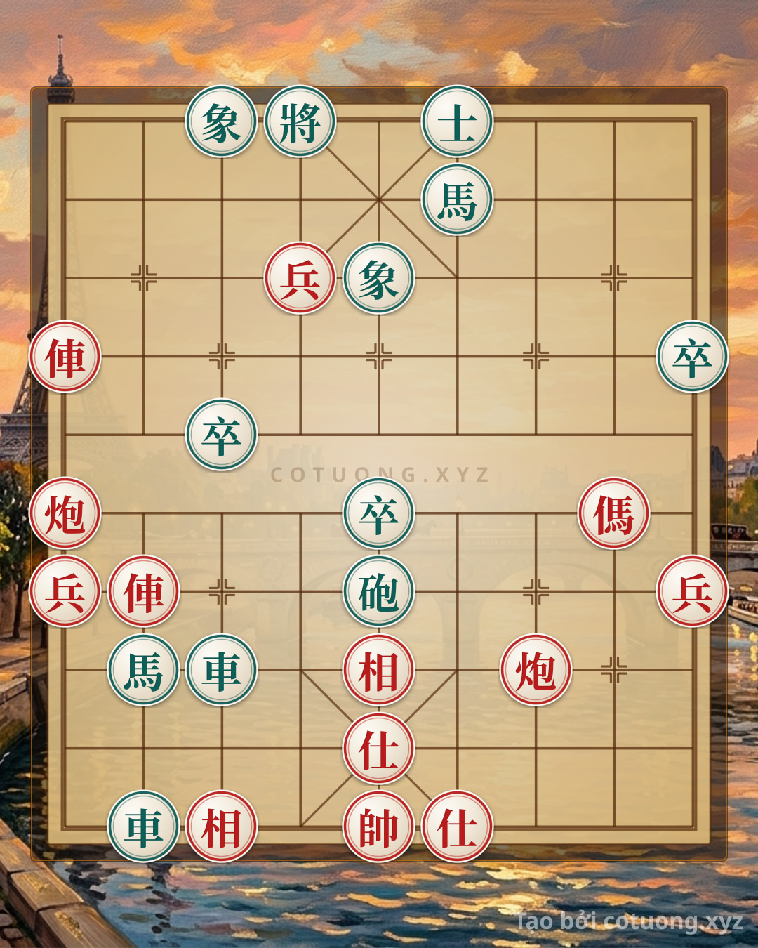 Challenge: Song xa pháo giáp công đoạt tướng - Can you solve it?