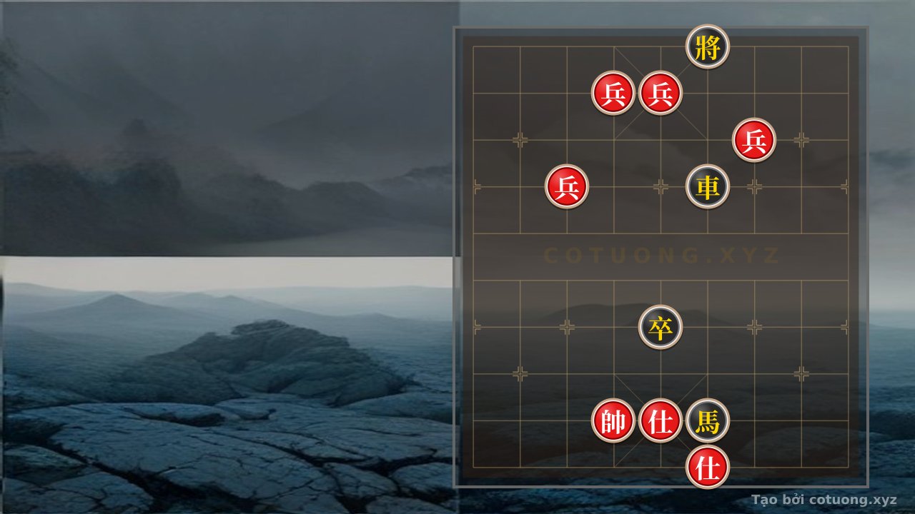 Thế cờ: The Classic Counterattack Trick: Saving the 4 Pawns and 2 Advisors vs. Rook and Horse in the Death Struggle — Cờ Tướng Online