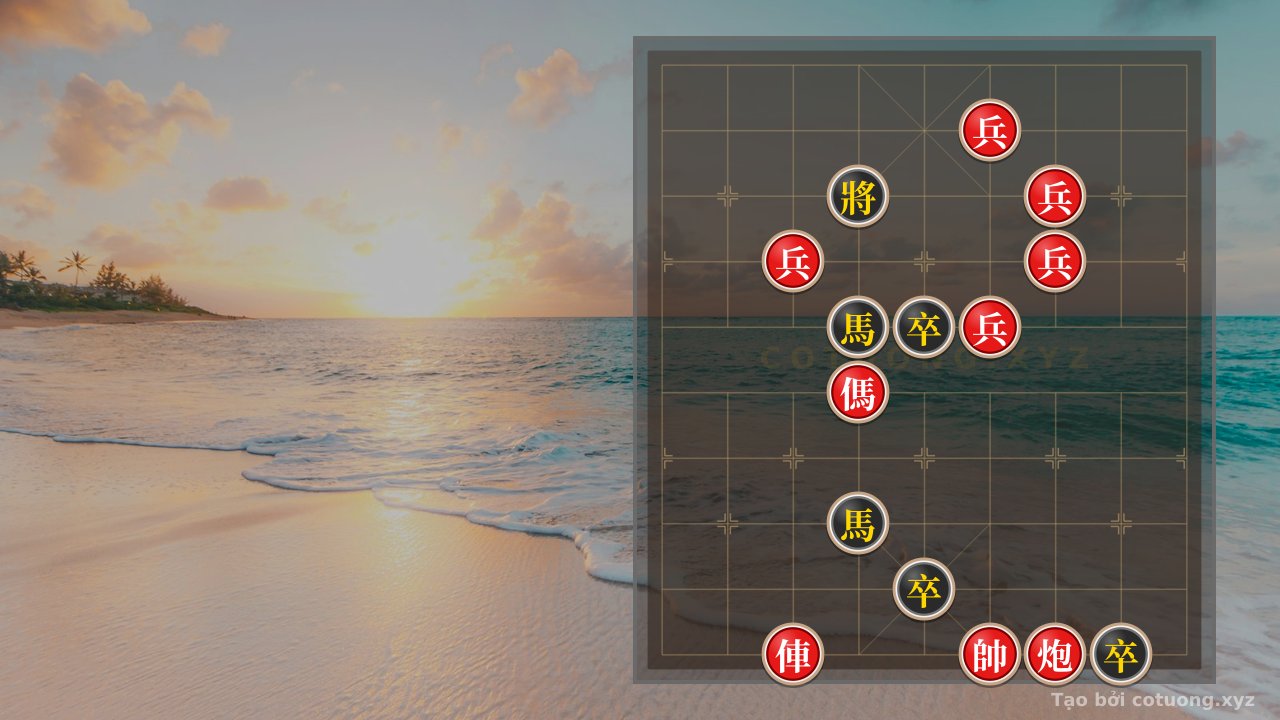 Thế cờ: '**Cannon Trap vs. Double Horse Attack**? – Analysis of a Level 7/10 Xiangqi Position with Red Chariot on File 1 and Cannon on File 3 — Cờ Tướng Online