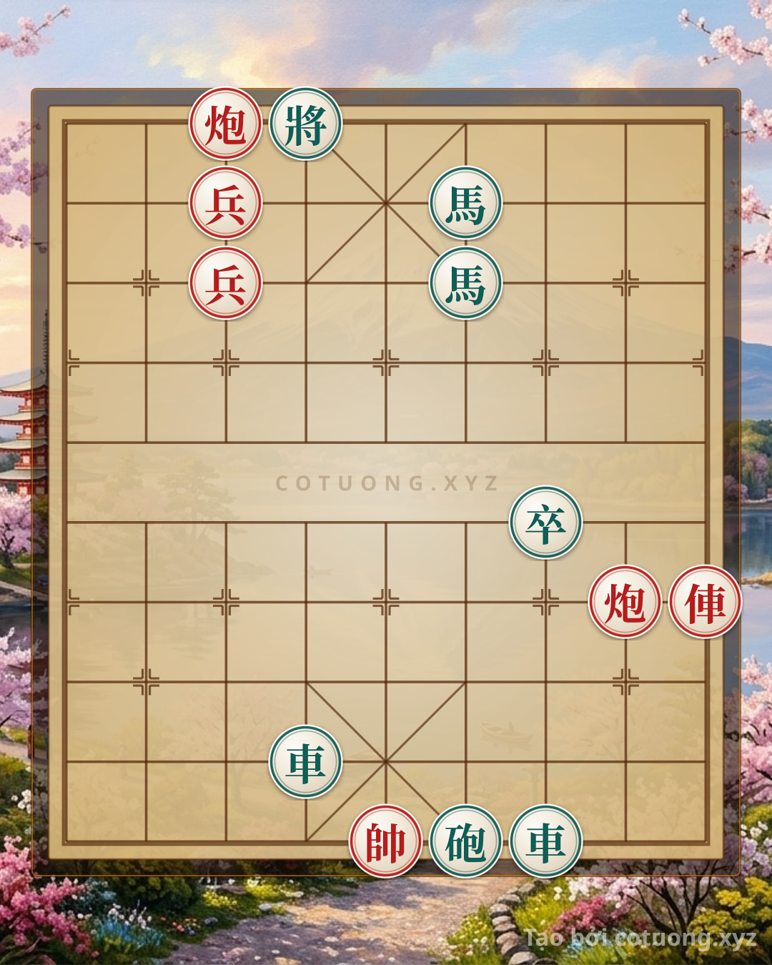 Challenge: Xa song pháo khóa chặt trung cung - Can you solve it?