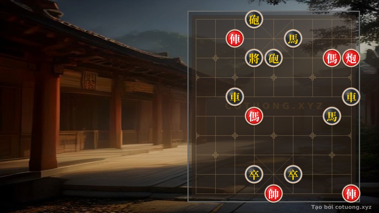 Thế cờ: Red Chariot's Direct Charge: The Patience Strategy of the Red Player in the Double Horse Face-to-Face Formation — Cờ Tướng Online