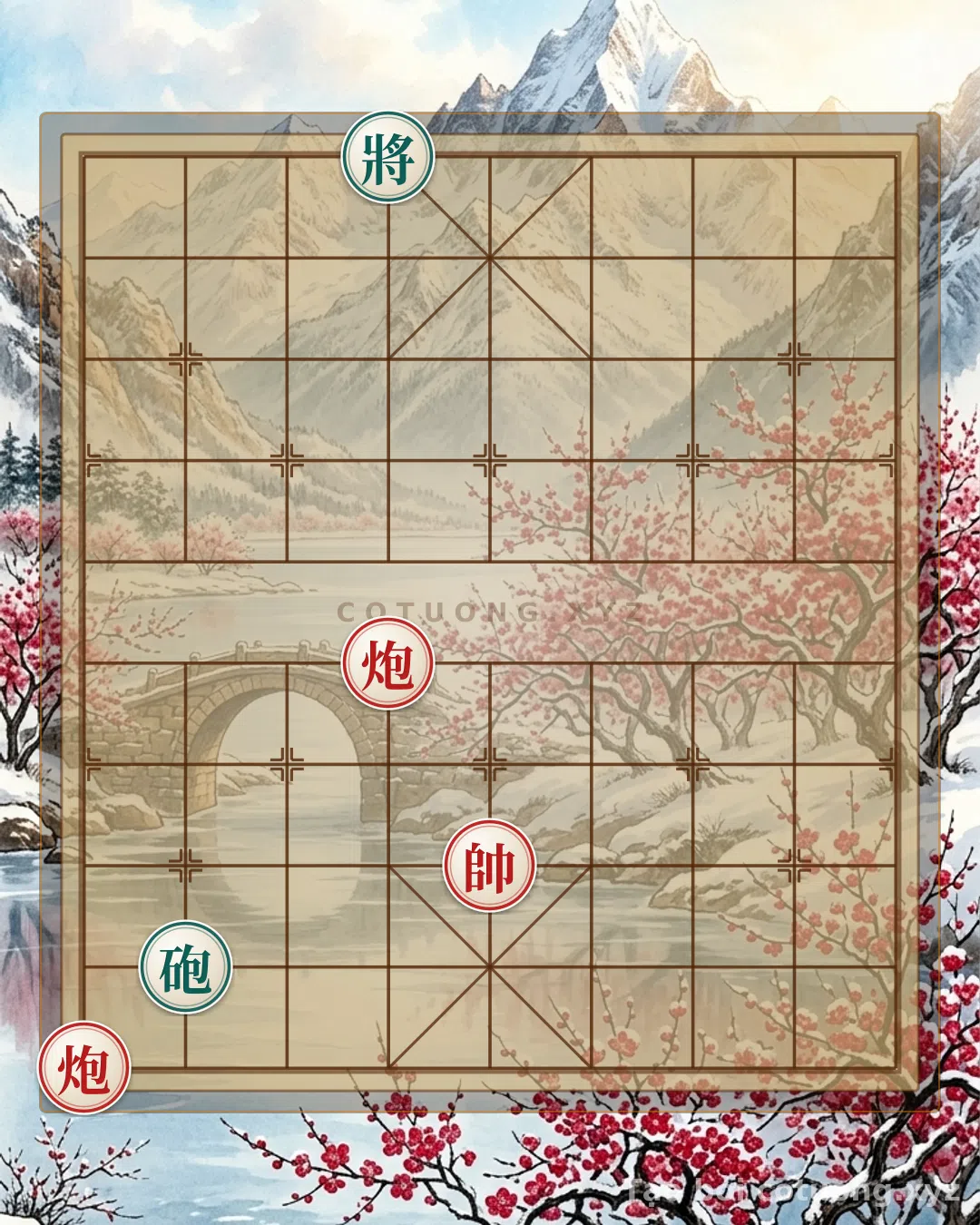 Thế cờ: Xiangqi Tactic: Red Cannon Traps Black General on File 4 - Deadly Cavalry Strategy — Cờ Tướng Online