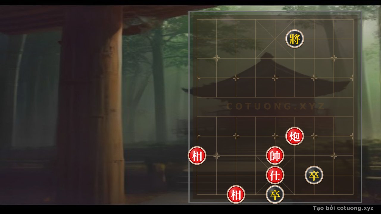 Thế cờ: Cannon Advisor Double Elephants Blocking Heaven's Gate: The Secret of the Deadlock of the Sorrowful Pawns — Cờ Tướng Online