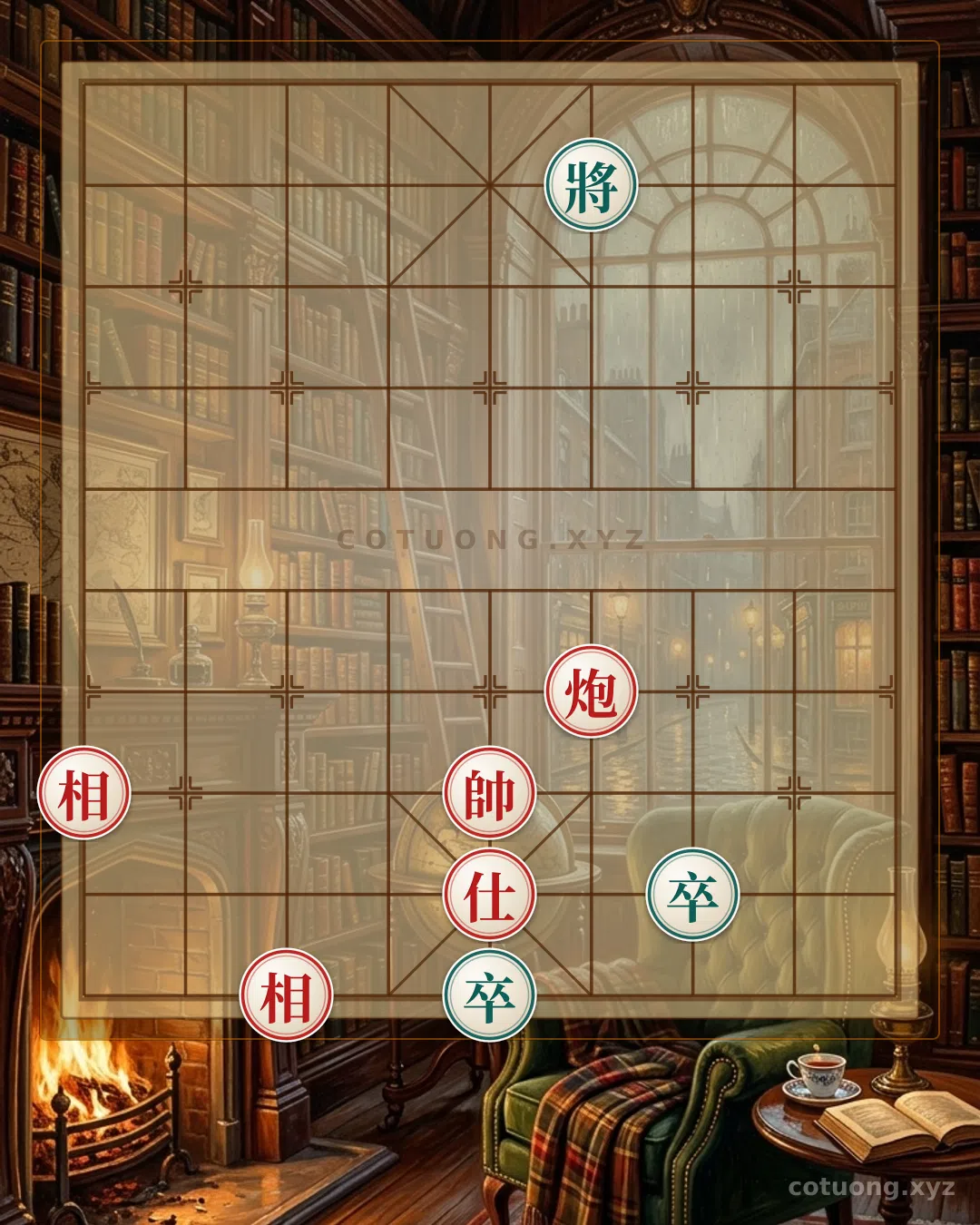 Thế cờ: Cannon Advisor Double Elephants Blocking Heaven's Gate: The Secret of the Deadlock of the Sorrowful Pawns — Cờ Tướng Online