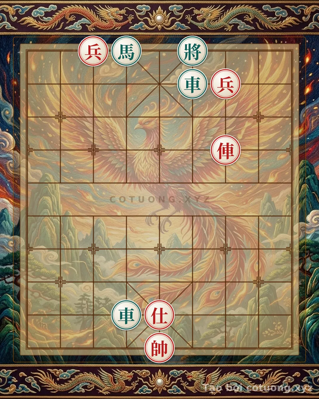 Thế cờ: Xiangqi: The Red General's First Move - A Leap Across Time — Cờ Tướng Online