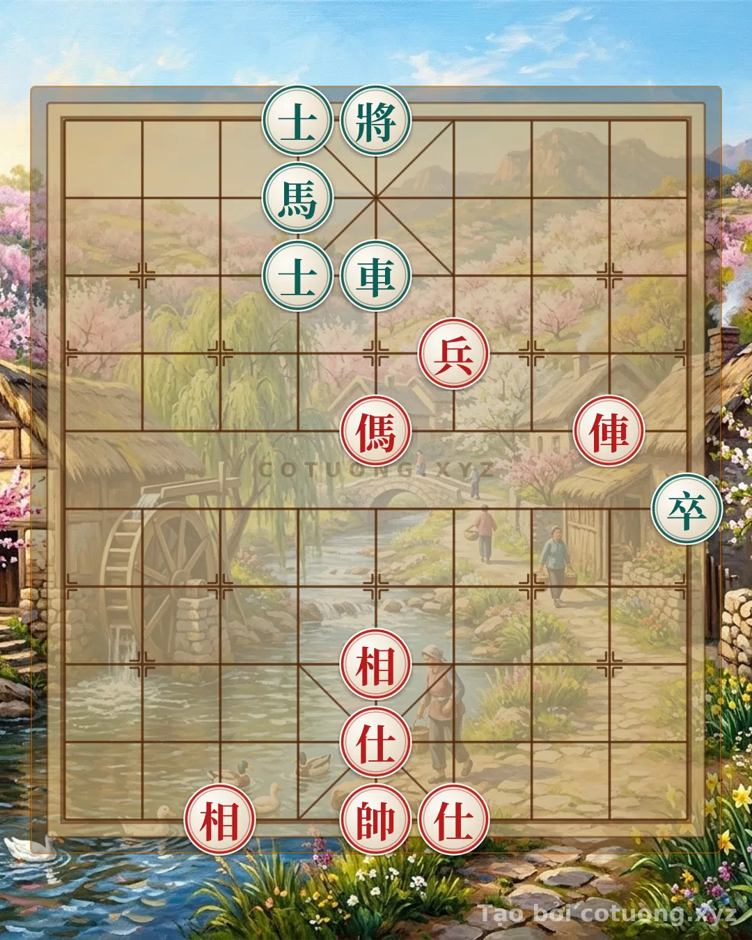 Challenge: Xiangqi Battle Symphony: Red Chariot, Horse, and Pawn Shatter the Black Fortress in One Move - Can you solve it?