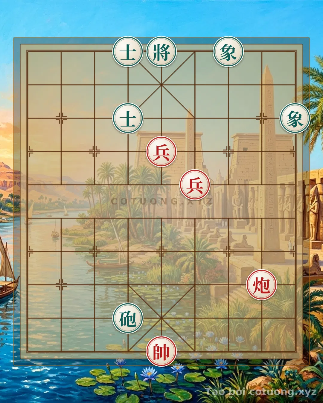 Thế cờ: Peak of the Endgame: Red Cannon 2Pawn vs. Black 2Advisors 2Bishops - The Secret Counterattack from a Classic Formation — Cờ Tướng Online