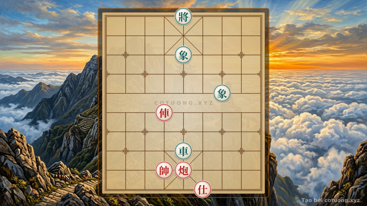 Thế cờ: The Red General's Forced Rook Checkmate – The Brutal 'Death in 3 Moves' Strategy — Cờ Tướng Online