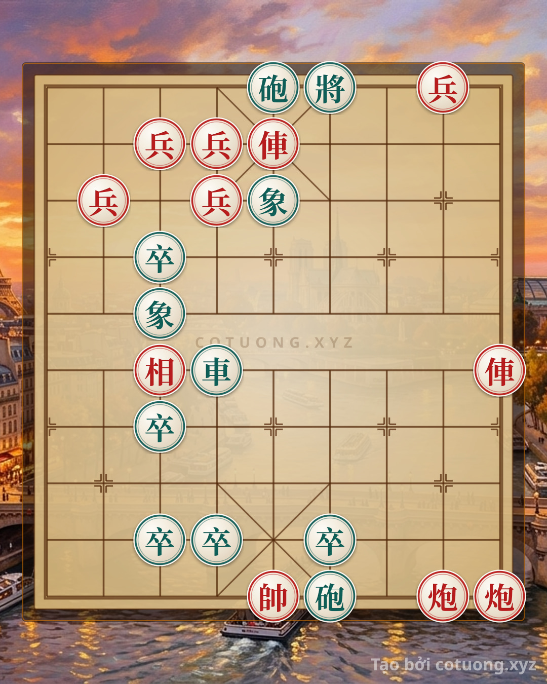 Challenge: Xiangqi: Red Cannon and Black Chariot - Battle on File 5 Rank 10 - Can you solve it?