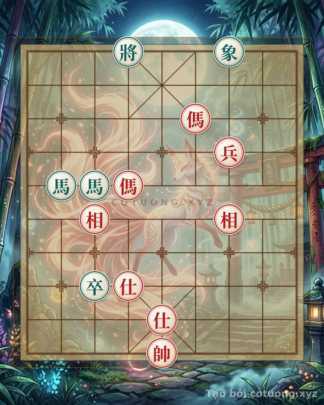 Thế cờ: Endgame Mastery: 2 Horses Pinning 2 Advisors and 2 Elephants vs. 2 Horses Pinning an Elephant - Winning Strategies — Cờ Tướng Online