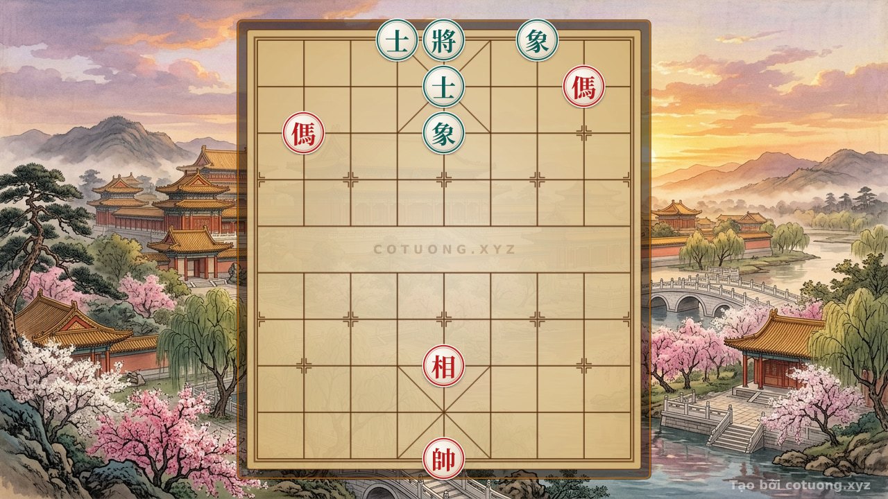 Thế cờ: Xiangqi: Mastering the Double Red Horse Trap — Cờ Tướng Online