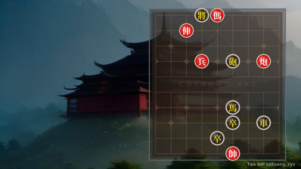 Thế cờ: Tactical Insight: Double Horse Legs in the 'Empty Cannon' Formation - Xiangqi (Chinese Chess) 3/10 — Cờ Tướng Online