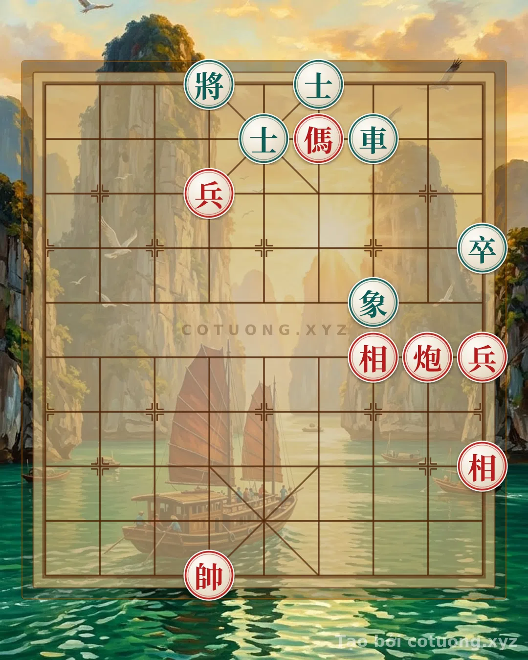 Thế cờ: Red Horse's Sudden Strike: Breaking the Black Advisor's Defense — Cờ Tướng Online
