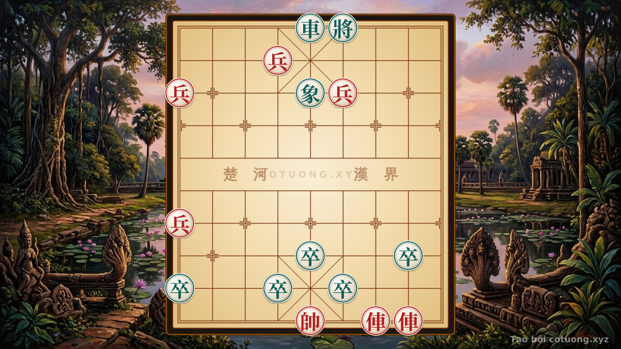 Thế cờ: The Classic Trap: Two Rooks and Four Pawns Defeat the Five Pawns Elephant in One Heartbreaking Move — Cờ Tướng Online