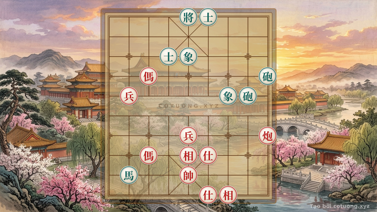 Thế cờ: Red General Wins: Double Horse vs. Cannon Strategy - Core Tips — Cờ Tướng Online