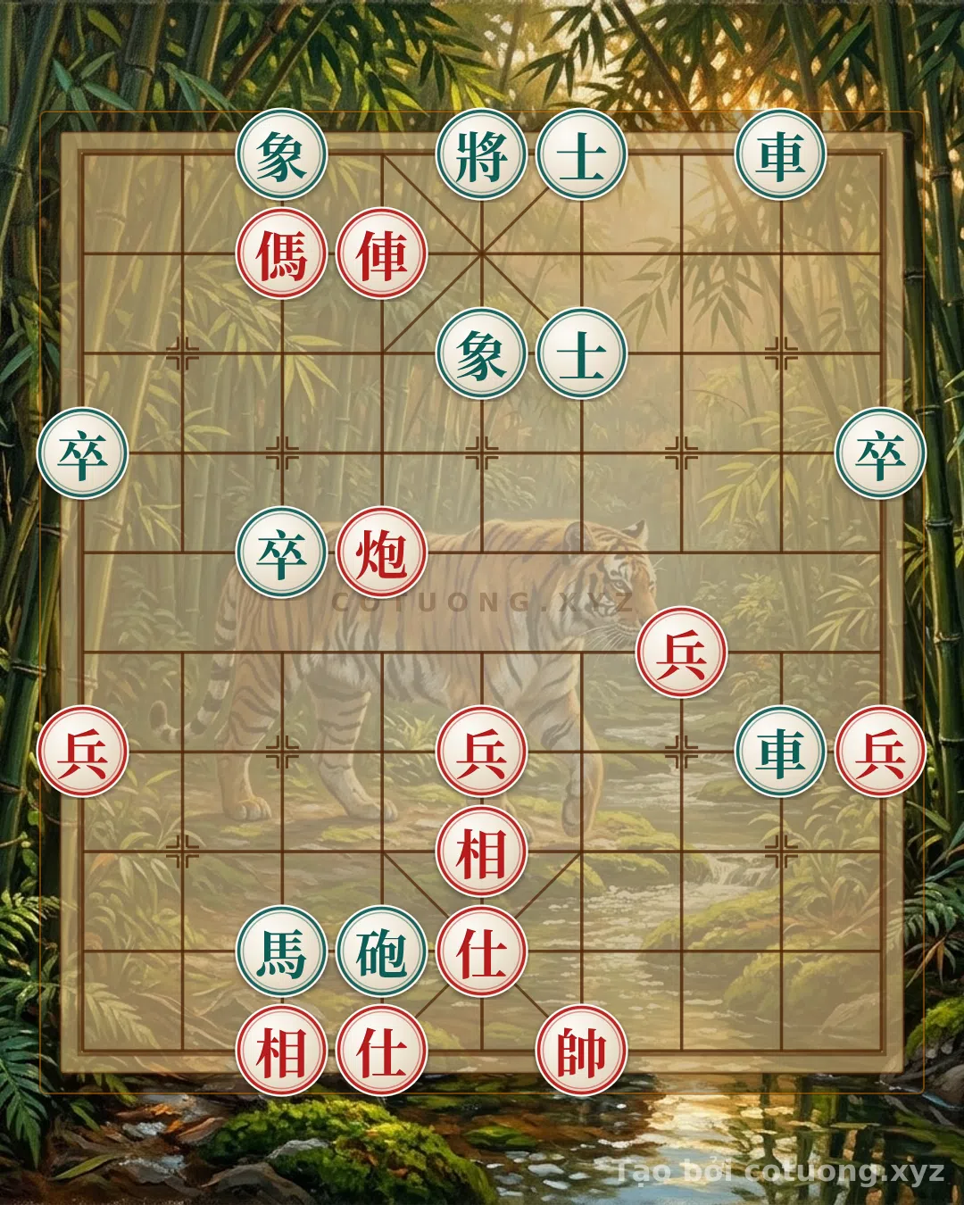 Thế cờ: Subtle Traps: Red's Strategy Against Black's Chariot at File 8, Rank 4 in Xiangqi — Cờ Tướng Online