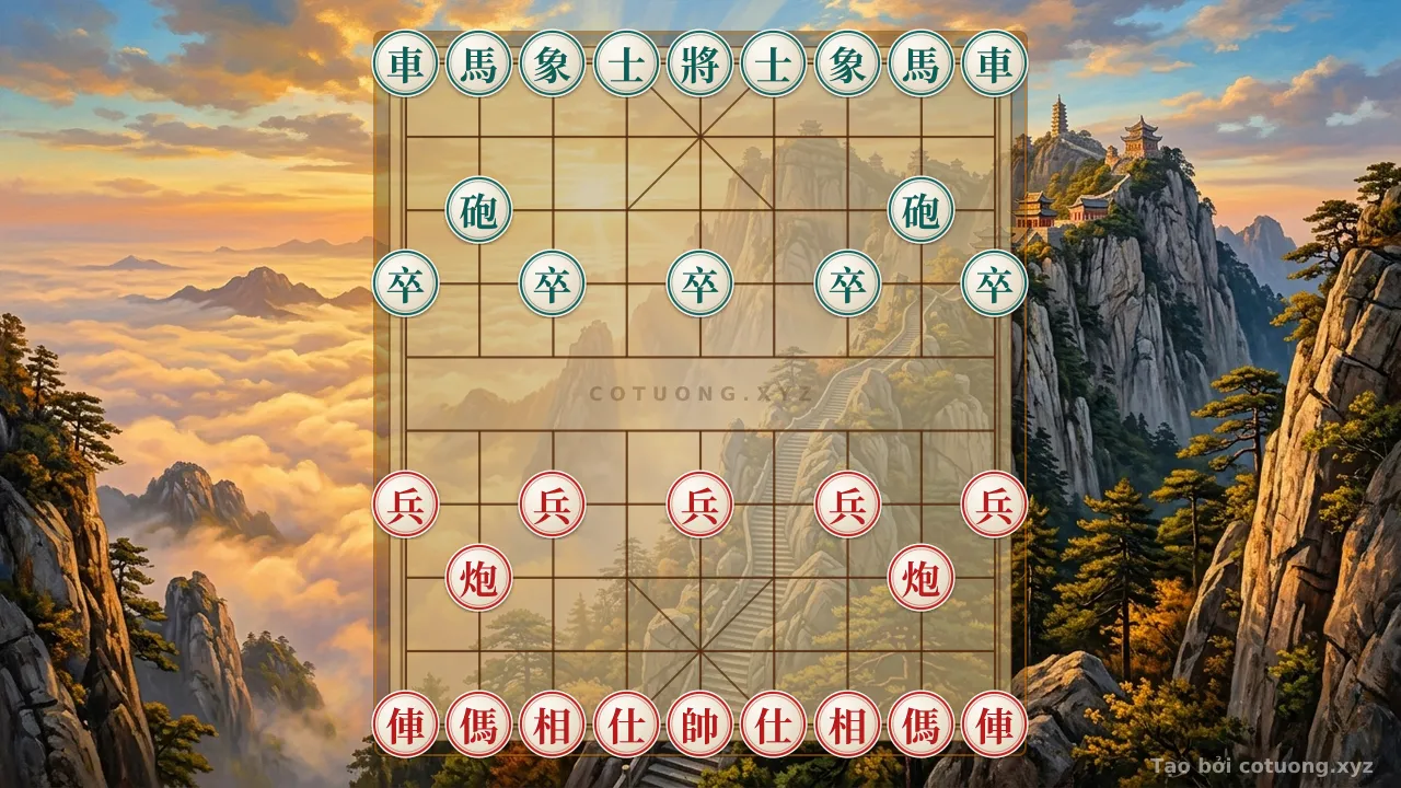 Thế cờ: Red Player's 'Breakthrough' Trick: The 'Black Rook on File 1' Kill Move in the 'Black General on File 4' Formation — Cờ Tướng Online