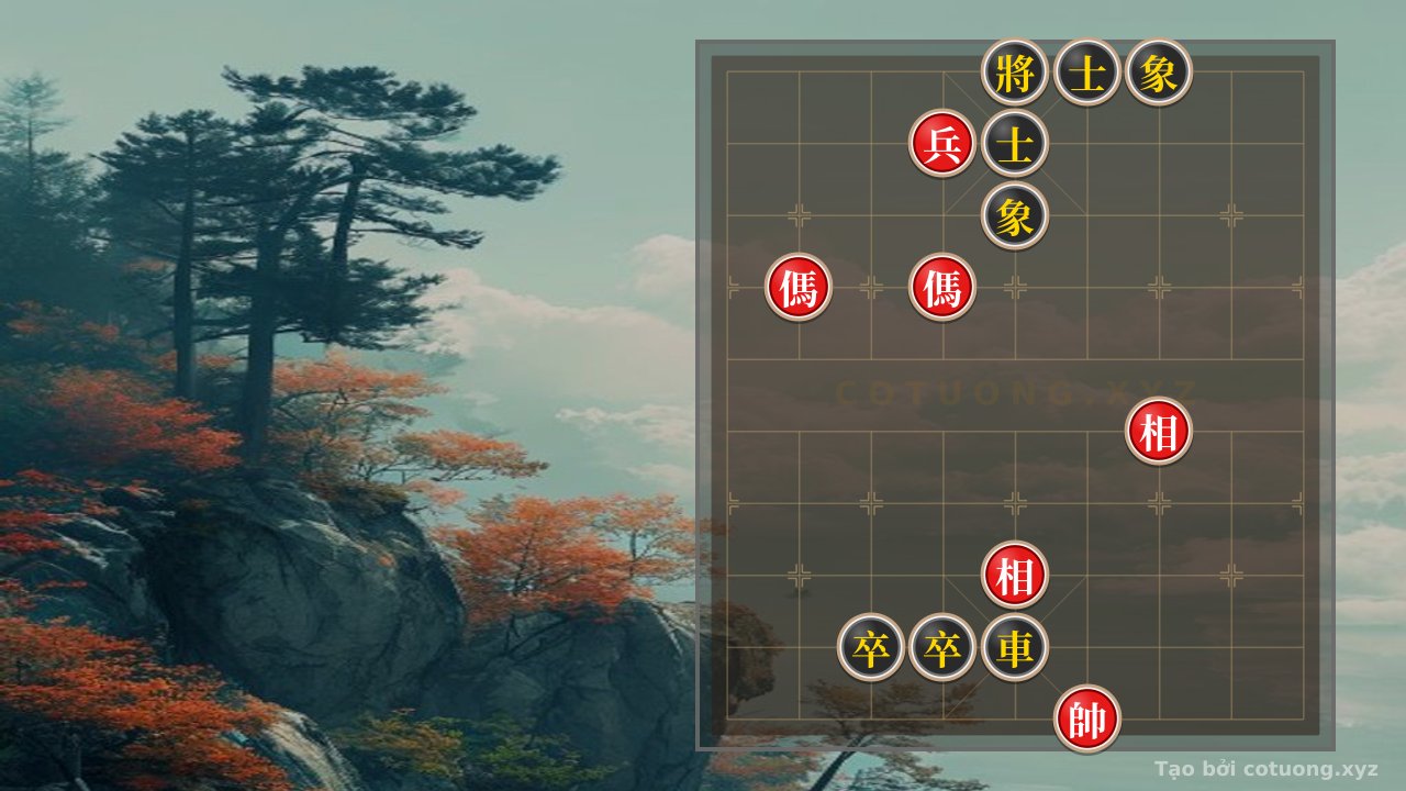 Thế cờ: 'Night of the Bloody Board': The Unmatched Secret of the Red 'Double Horse Interlocking' - Destroying the Black General in 3 Moves — Cờ Tướng Online
