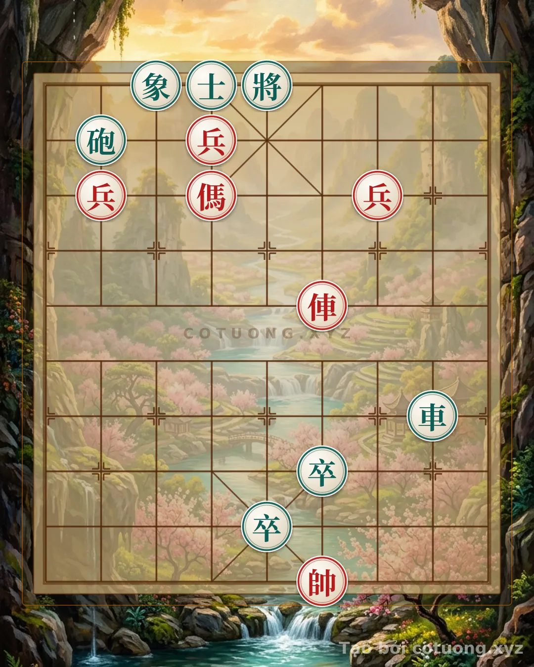 Thế cờ: Red General's Breakthrough: Leadership Tactics from 'Chariot Charge' — Cờ Tướng Online