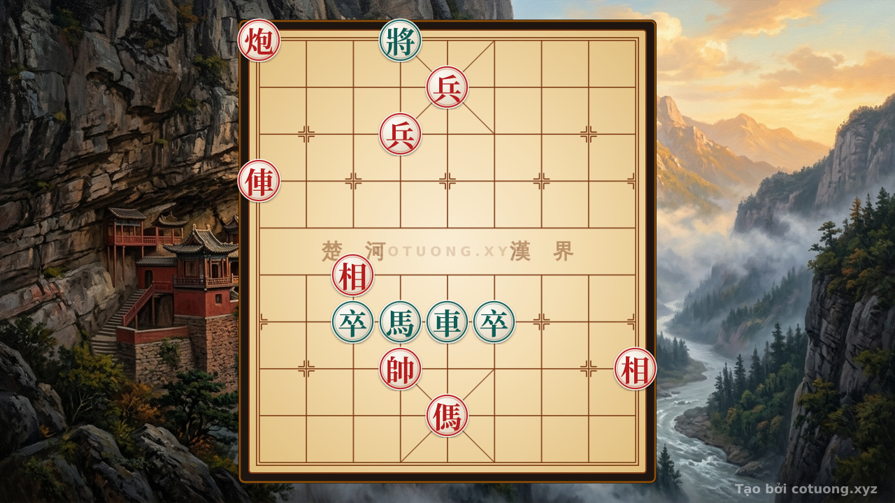 Thế cờ: Xiangqi: Evaluating the Red Cannon Position at 9th File, 10th Rank — Cờ Tướng Online