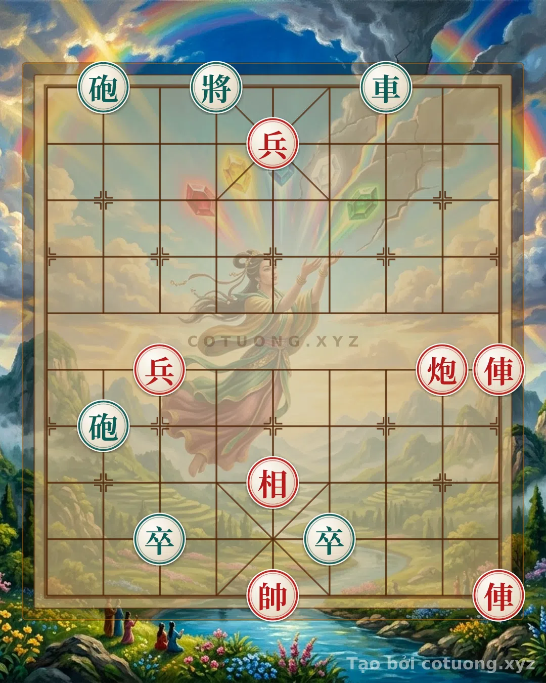 Thế cờ: 'Empty Cannon Breakthrough' - Winning Strategy for Red by Using the 'Rook Thrust' on File 5! (Chessboard Analysis 1/10 - Detailed Breakdown) — Cờ Tướng Online