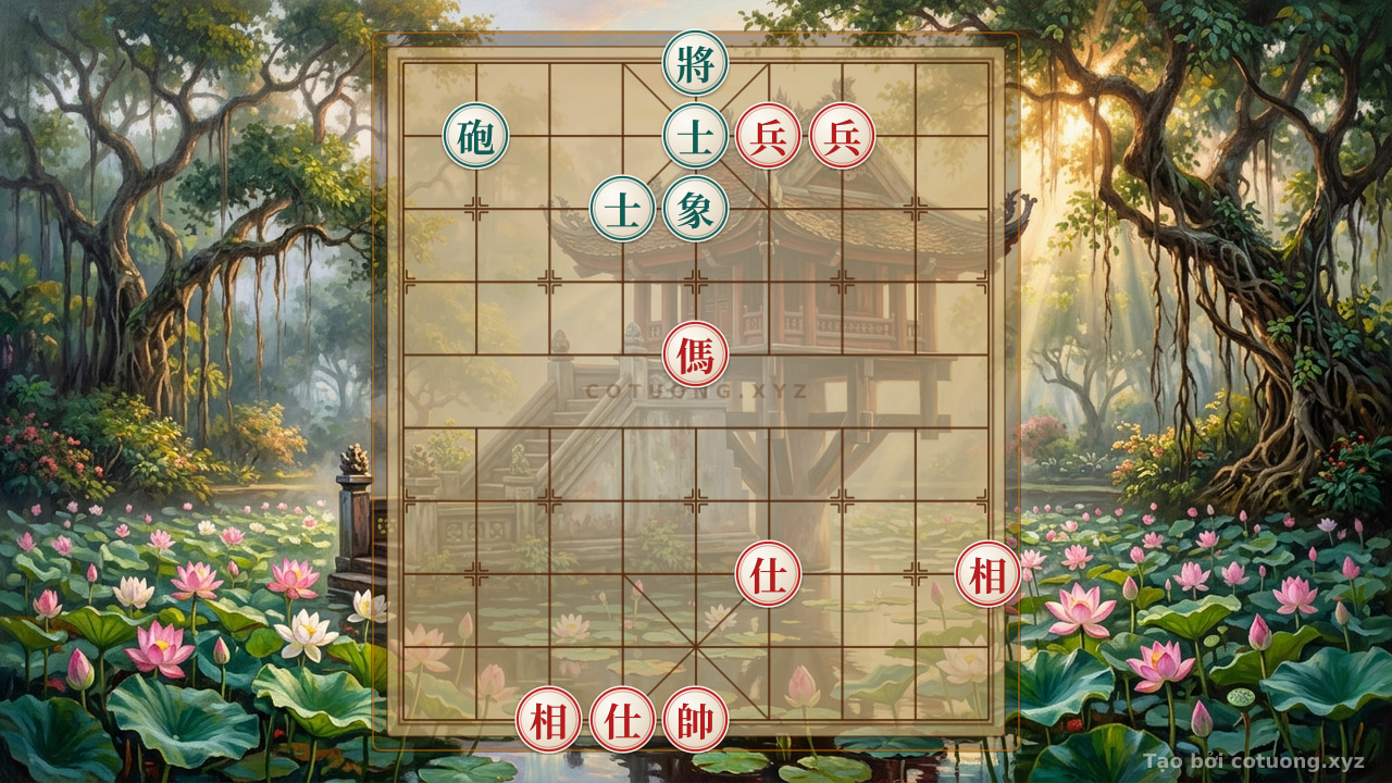 Thế cờ: Death Board: When the Black General Exposes Itself - The Lone Cannon and the Life-or-Death Race on File 9 — Cờ Tướng Online