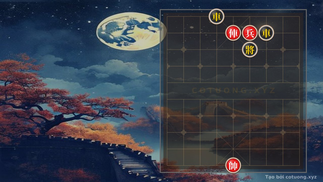 Thế cờ: Red Chariot on File 5, Rank 9: Scheming Behind the Mist — Cờ Tướng Online