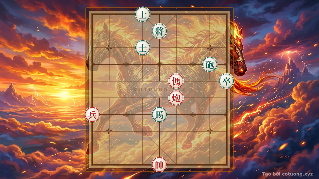 Thế cờ: Xiangqi: Evaluating the 'Red Horse on 4th Rank, 6th File' Opening - The Secret in the First Move — Cờ Tướng Online