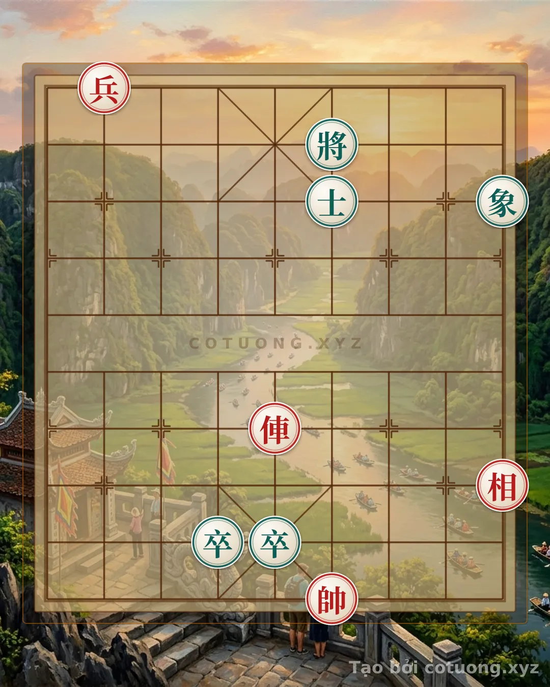 Thế cờ: Red General: Red Chariot on File 5 Strikes Straight at Black Advisor - Unexpected Strategy in a Cruel Endgame — Cờ Tướng Online
