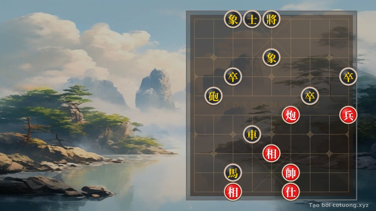 Thế cờ: Mystical Formation: Red Cannon Attacks Black Bishop — Cờ Tướng Online