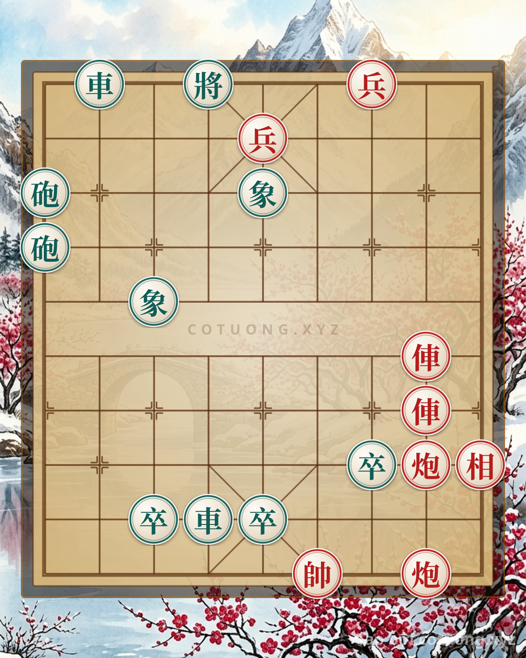 Thế cờ: Red Chariot 'Mouth Blocking' Black Cannon: A Strategic Move to Win the Xiangqi Game — Cờ Tướng Online