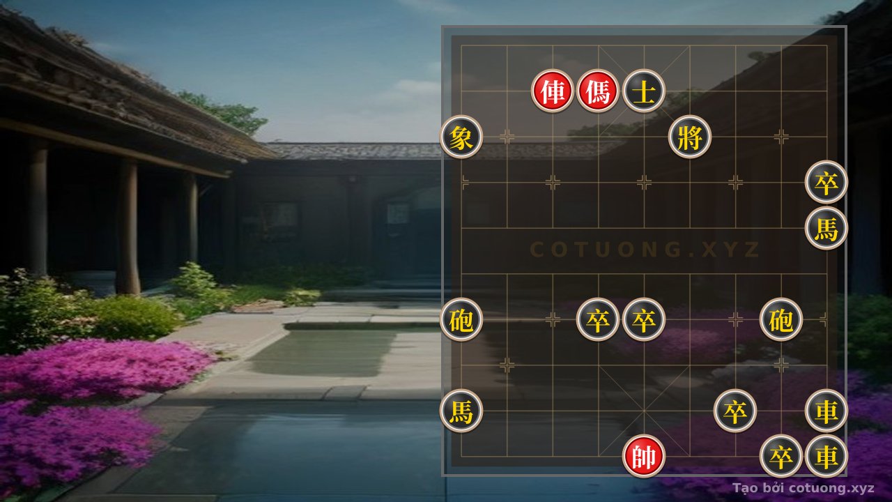 Thế cờ: Red Chariot at 7th File, 9th Rank: Tactical Strategy to Defeat the Black Horse Pair — Cờ Tướng Online