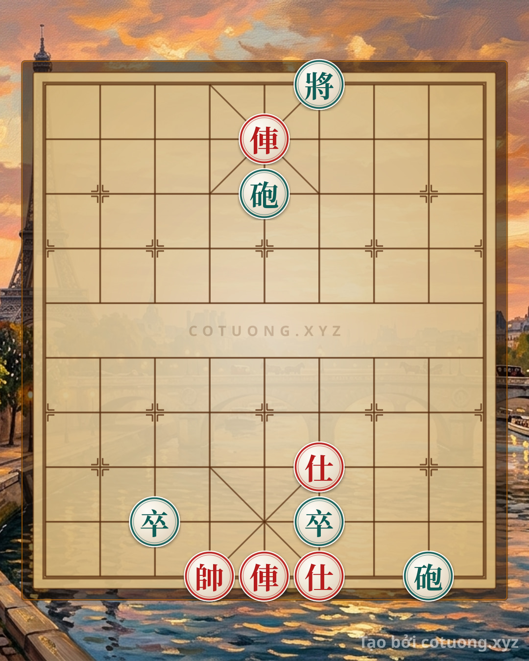 Thế cờ: Mastering Endgame Tactics: 2 Rooks vs. 2 Advisors, 2 Cannons, and 2 Pawns - Secrets to Defeating AI [Master] — Cờ Tướng Online