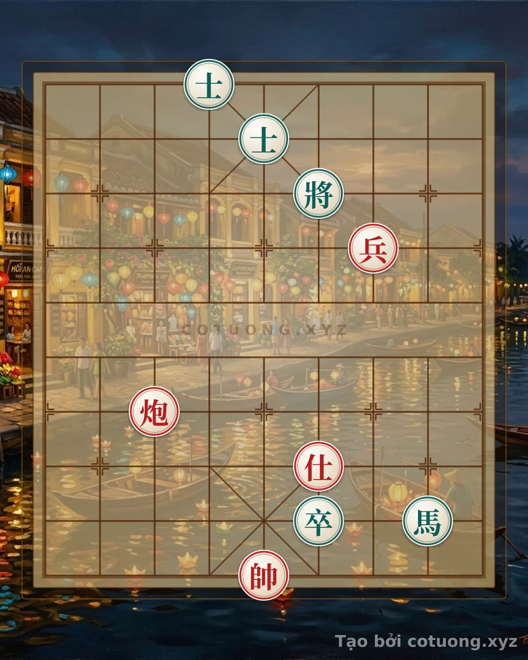 Thế cờ: Xiangqi Position Analysis: Red's Chariot and Cannon Coordination vs. Black's Horse and Advisor — Cờ Tướng Online