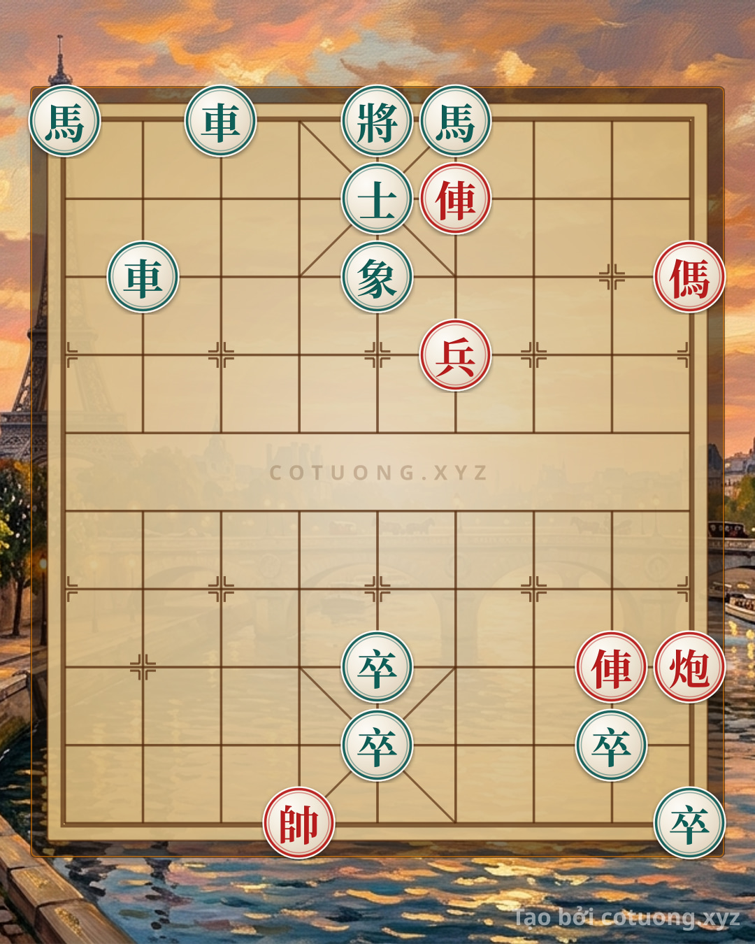 Challenge: Song xa pháo giáp công đoạt tướng - Can you solve it?