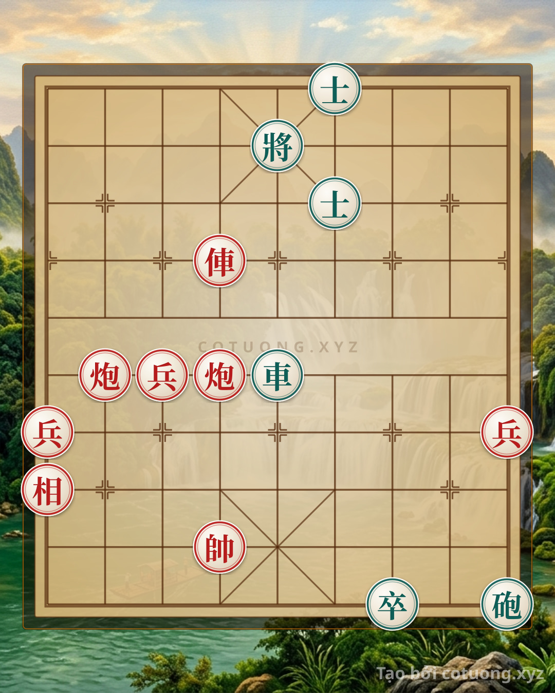 Thế cờ: Red General Chess: Fiery Tactics to Crush the Opponent — Cờ Tướng Online