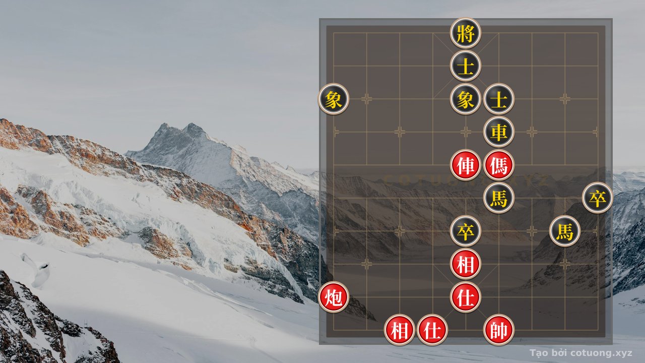 Thế cờ: The Rook Cannon Horse 2Advisors 2Elephants vs. Rook 2Horses 2Pawns 2Advisors 2Elephants: Winning Strategy for the Red Player — Cờ Tướng Online
