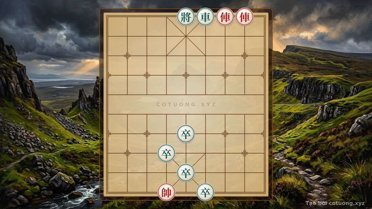 Thế cờ: Red's Quick Checkmate: Rook Smashes Black General in 3 Moves — Cờ Tướng Online