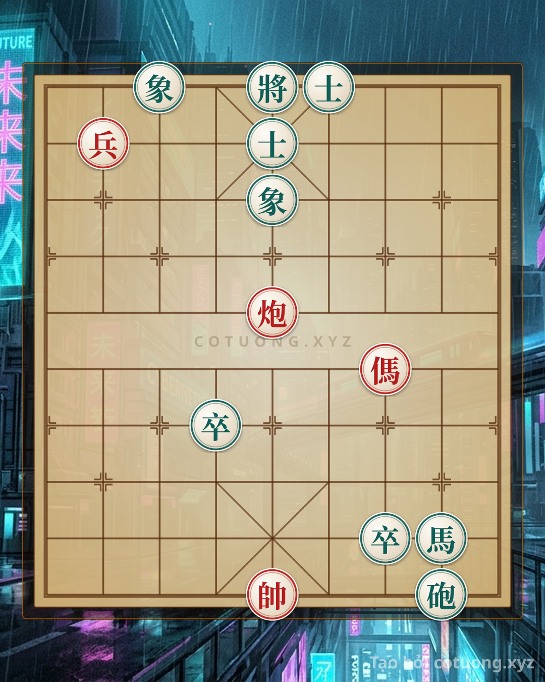 Challenge: The Red's Secret Offensive: Cannon Surrounds, Horse Rushes the Right Wing - Tactical Moves - Can you solve it?