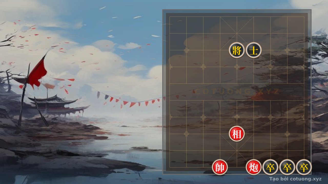 Thế cờ: Xiangqi: Red Cannon 'side by side' with Elephant, Black's 'double horse leg' formation is the key — Cờ Tướng Online